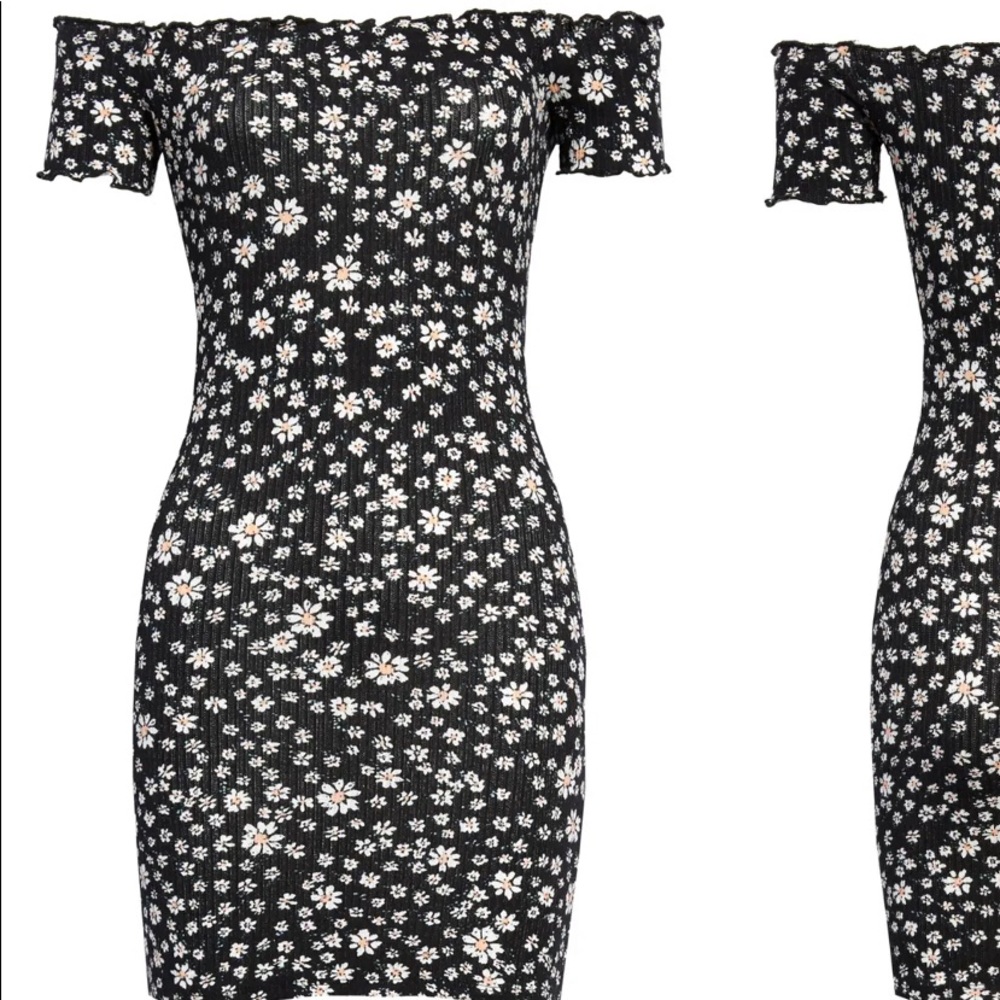 Love Fire Daisy off the shoulder dress